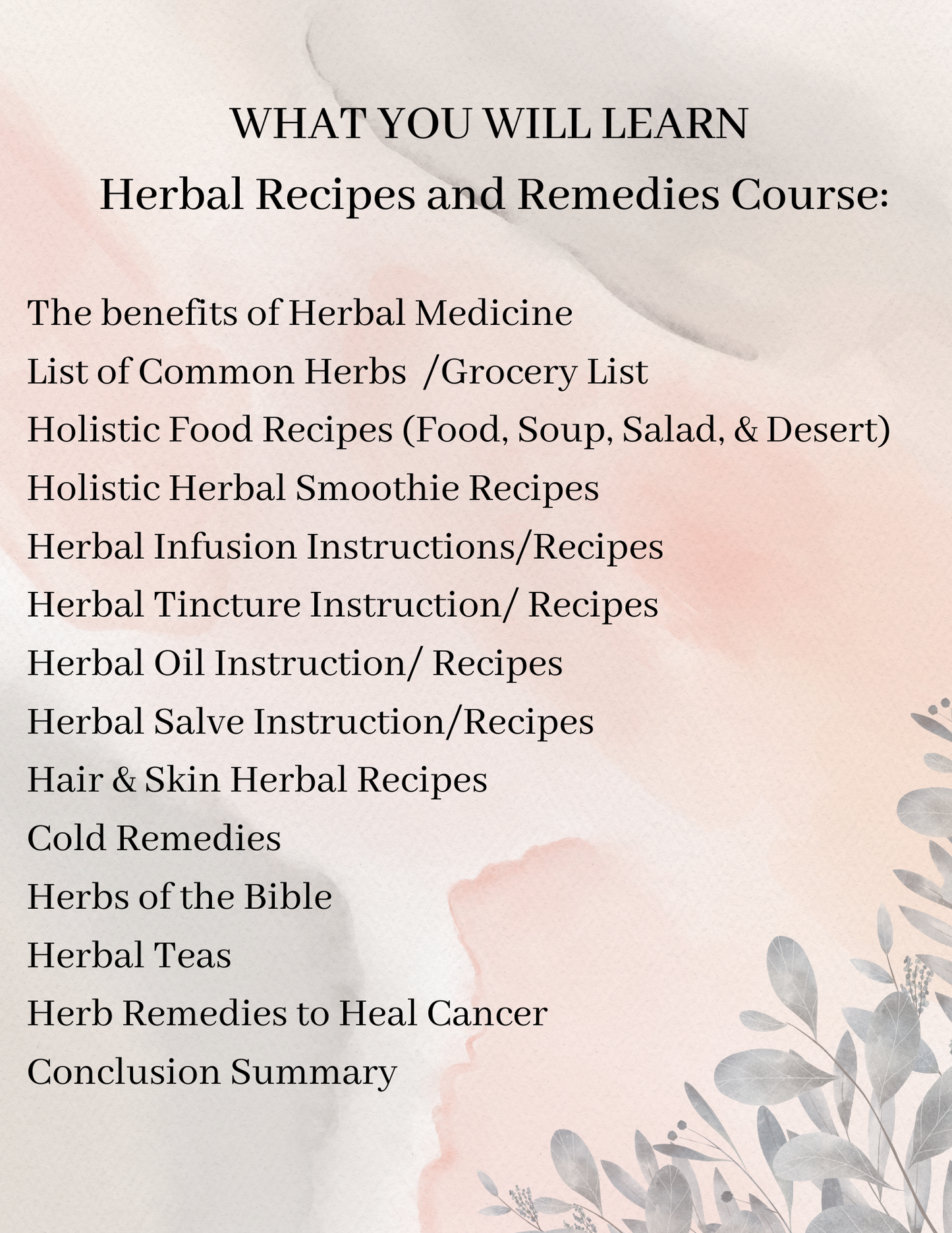 Herbal Remedies and Recipes Course & Full Access