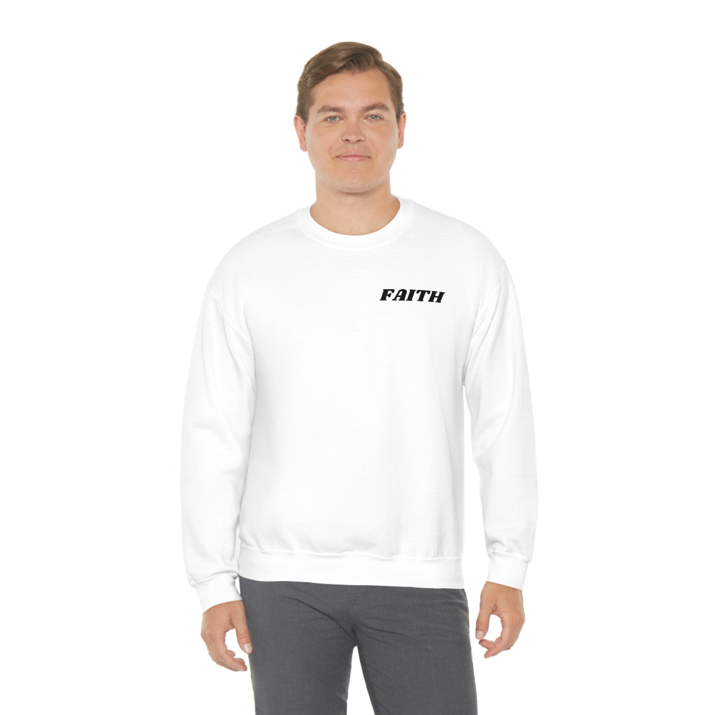 RETRO FONT Unisex Sweatshirt - FAITH , MATHEW 19:26