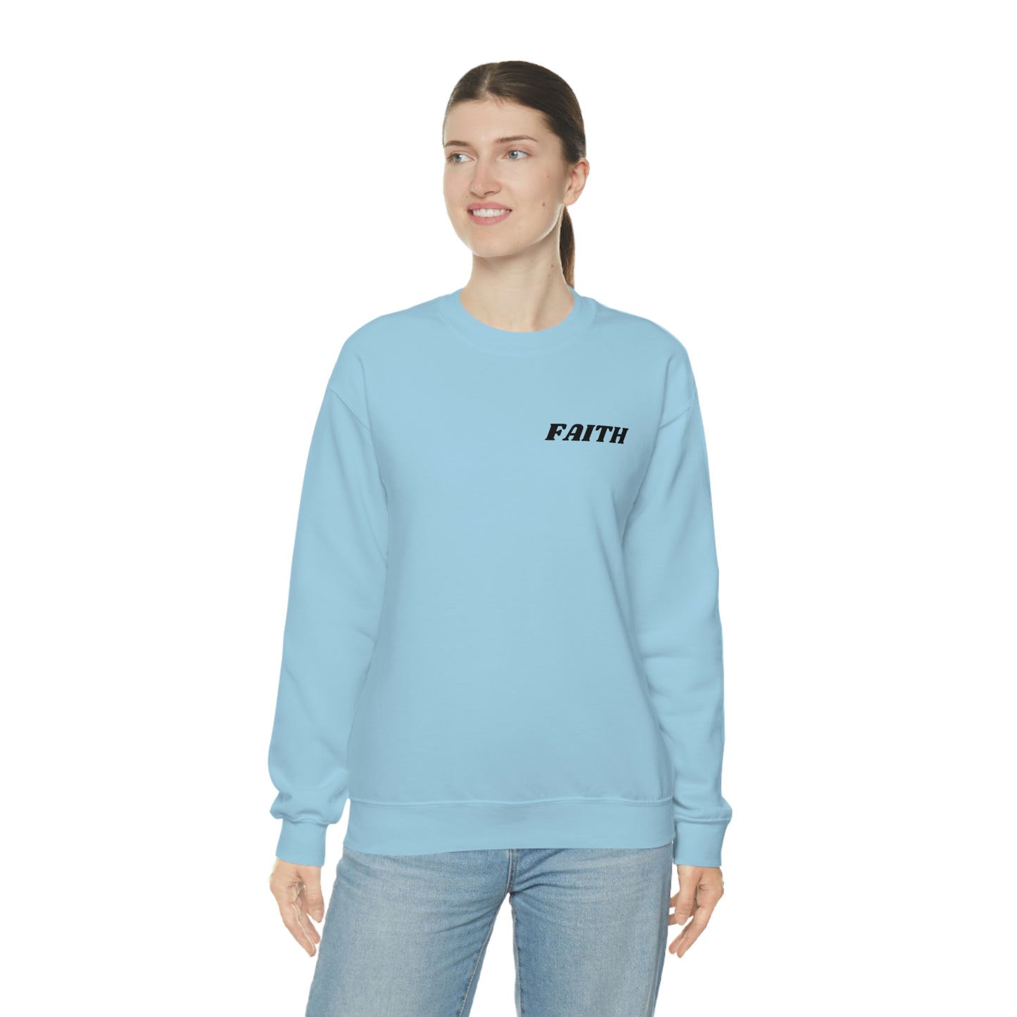 RETRO FONT Unisex Sweatshirt - FAITH , MATHEW 19:26