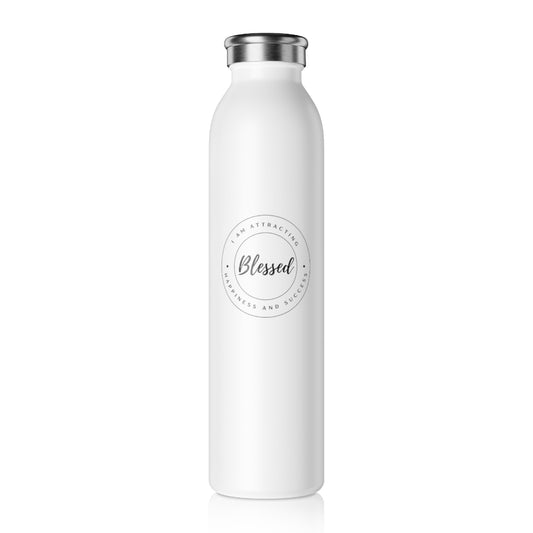 20oz Water Bottle- Blessed, Luke1:37