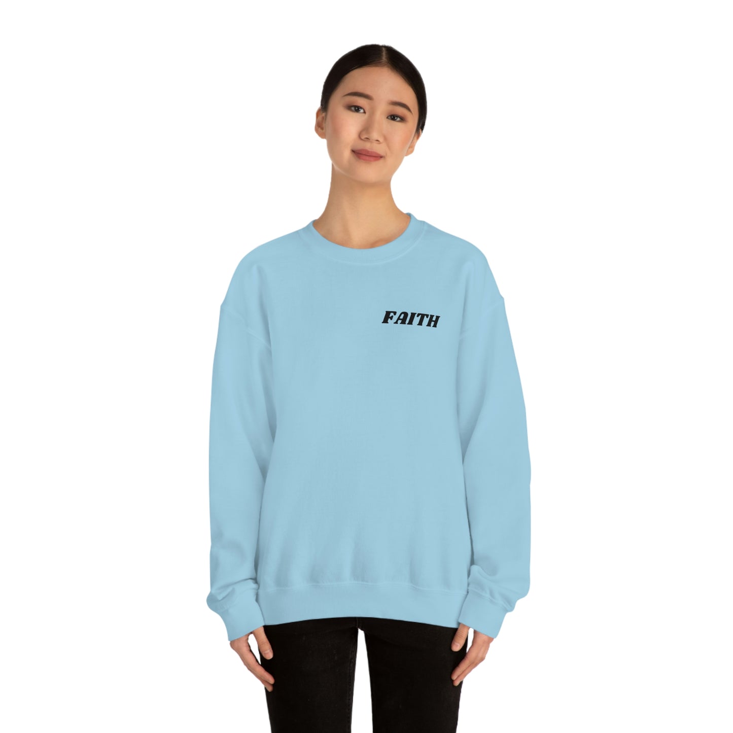 RETRO FONT Unisex Sweatshirt - FAITH , MATHEW 19:26