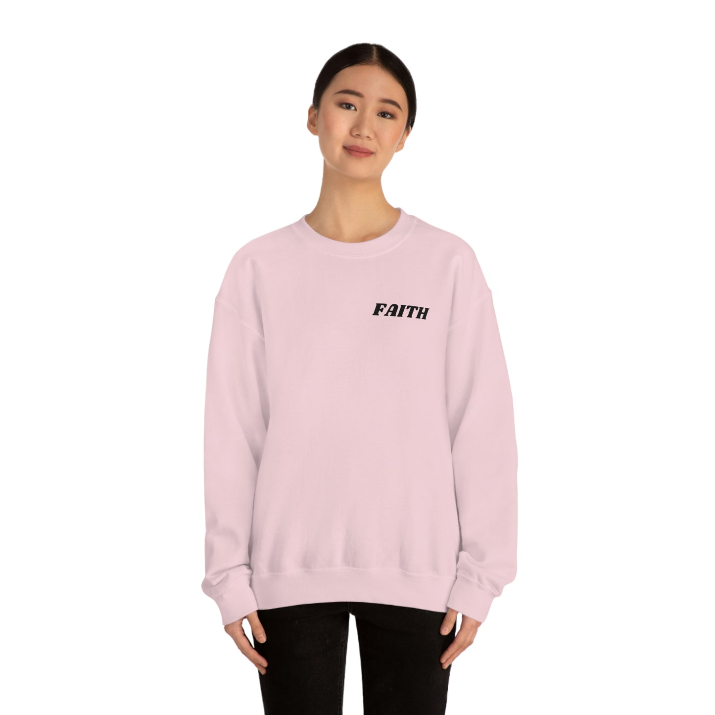 RETRO FONT Unisex Sweatshirt - FAITH , MATHEW 19:26