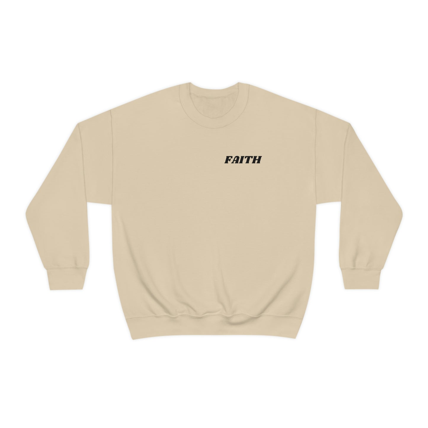 RETRO FONT Unisex Sweatshirt - FAITH , MATHEW 19:26