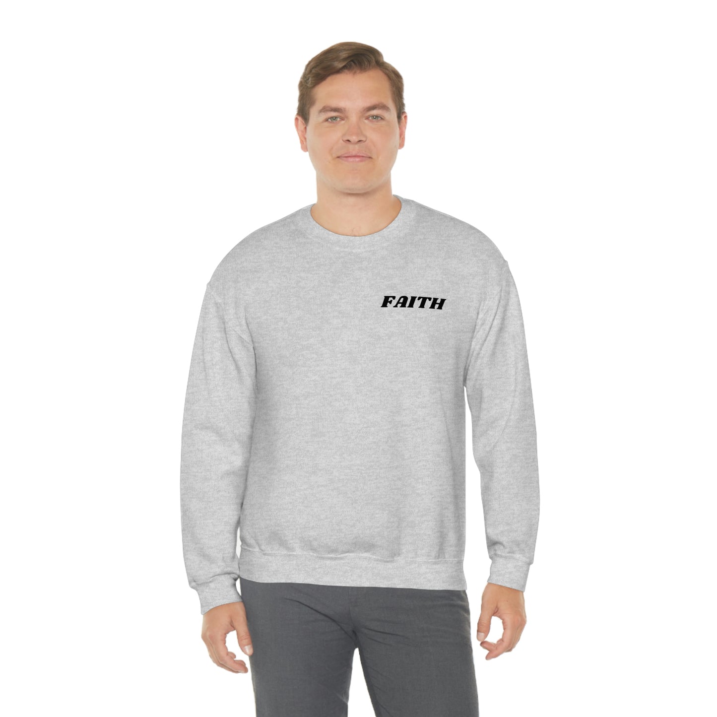 RETRO FONT Unisex Sweatshirt - FAITH , MATHEW 19:26