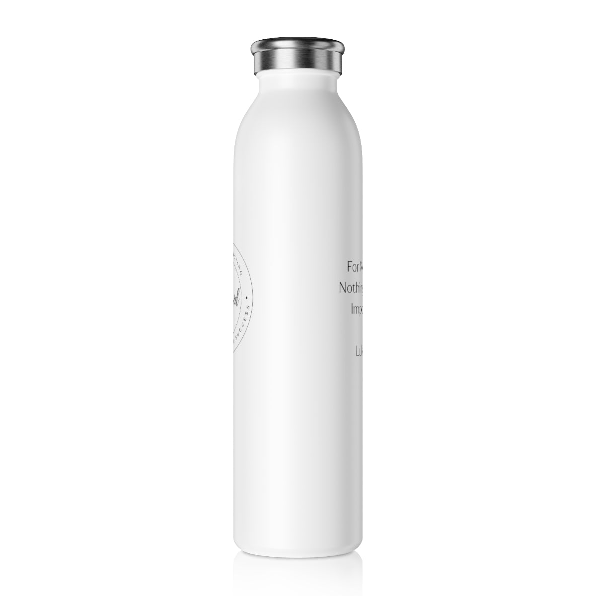 20oz Water Bottle- Blessed, Luke1:37