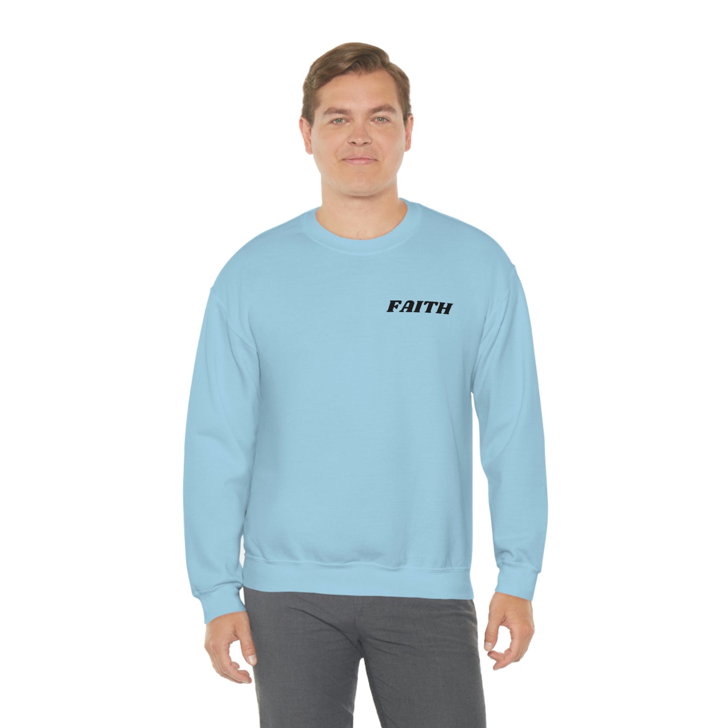 RETRO FONT Unisex Sweatshirt - FAITH , MATHEW 19:26